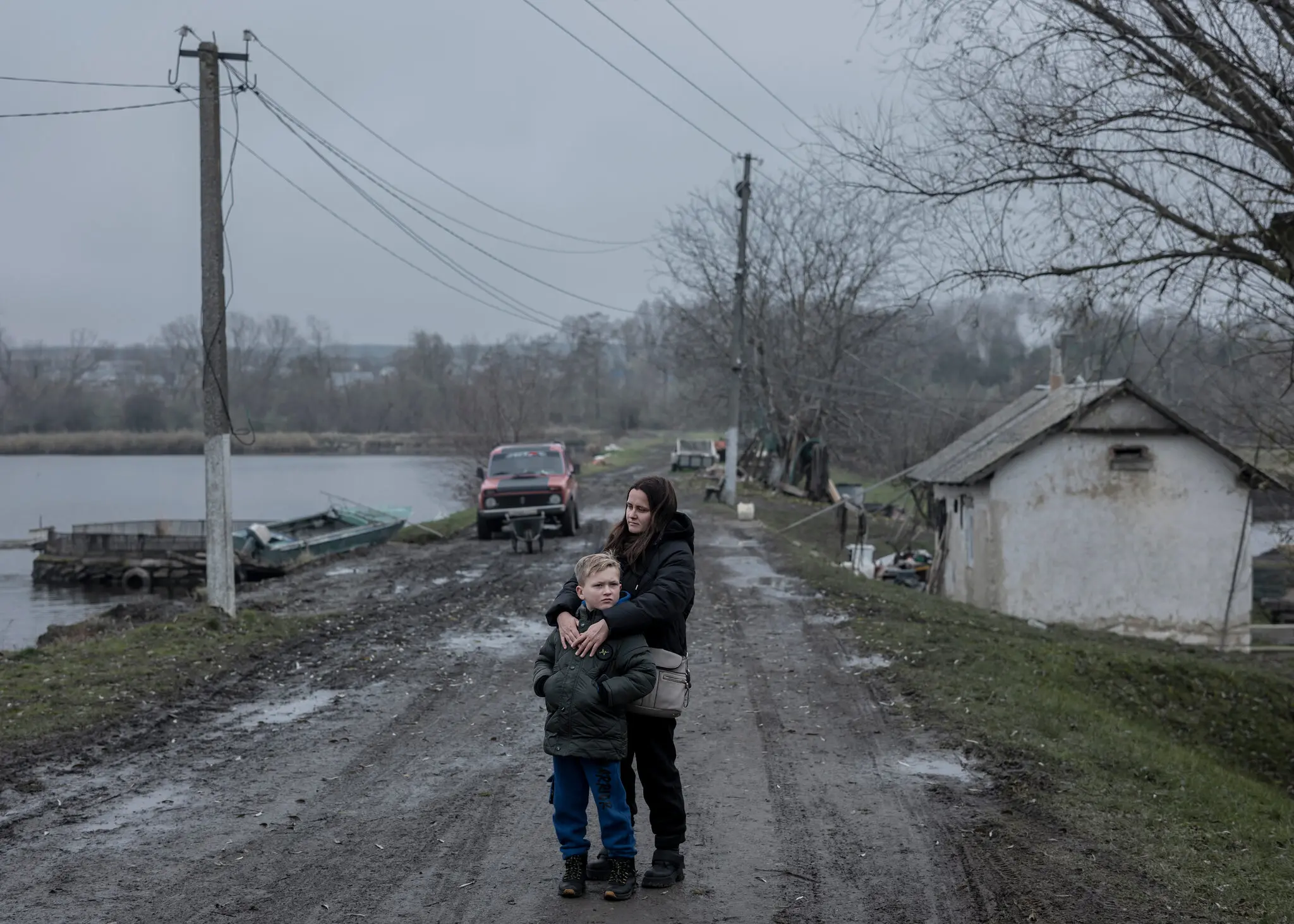 Іванна Бевчек із сином Валентином в Ошихлібах